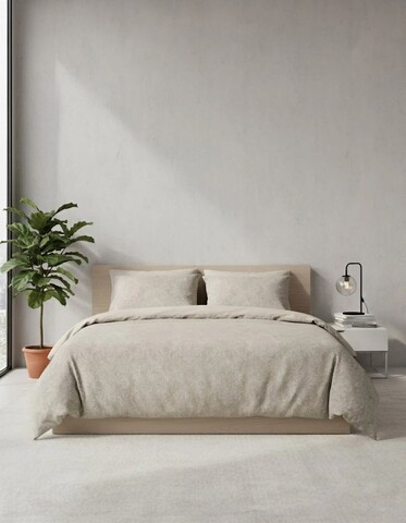 Lenjerie de pat pentru o persoana (DE), L'essentiel Maison, Owen Kombin, Bej