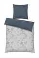 Lenjerie de pat pentru o persoana (FR), L'essentiel Maison, Nitsa, Albastru închis / Gri deschis
