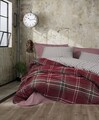 Lenjerie de pat pentru o persoana (FR), 2 piese, L'essentiel Maison, Pledd, Rosu claret