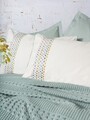 Set cuvertura pique dubla, L'essentiel Maison, Pebble, Verde menta