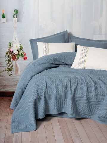 Set cuvertura pique dubla, L'essentiel Maison, Pebble, Indigo