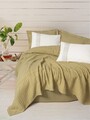 Set cuvertura pique dubla, L'essentiel Maison, Pebble, Galben mustar