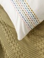Set cuvertura pique dubla, L'essentiel Maison, Pebble, Galben mustar