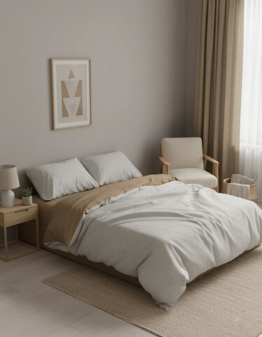 Lenjerie de pat dubla (DE), L'essentiel Maison, Moil Kombin, Bej