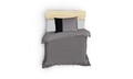 Lenjerie de pat dubla Super King (FR), L'essentiel Maison, Plain, Gri/Negru