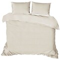 Set de huse de pilotă duble din satin (PL), L'essentiel Maison, Stripe, Ecru