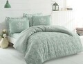 Lenjerie de pat dubla Super King (FR), 3 piese, L'essentiel Maison, Pure, Sea Green / White