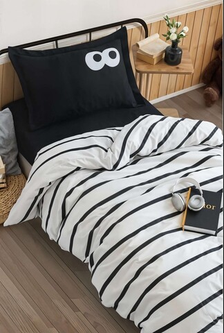 Set de fețe de pernă Oxford (2 piese), L'essentiel Maison, Funny, Negru