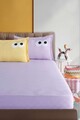 Set de pat dublu (cearceaf cu elastic si perne) 3 piese, L'essentiel Maison, Funny, Lila