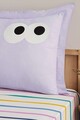 Set de pat pentru o persoana (cearceaf cu elastic si perna) 2 piese, L'essentiel Maison, Funny Cizgili, Lila