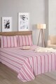 Set de pat pentru o persoana (cearceaf cu elastic si perna) 2 piese, L'essentiel Maison, Soft Line, Rosu claret