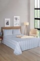 Set de pat pentru o persoana (cearceaf cu elastic si perna) 2 piese, L'essentiel Maison, Soft Line, Gri