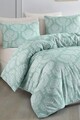 Lenjerie de pat dubla (EU) (IT), 3 piese, L'essentiel Maison, Post, Apa Verde