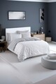 Lenjerie de pat dubla (EU) (IT), 3 piese, L'essentiel Maison, Artus, Gri/Alb