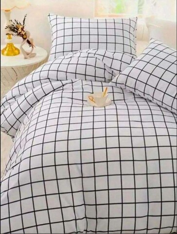 Lenjerie de pat pentru o persoana, L'essentiel Maison, Pled, Negru