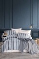Lenjerie de pat dubla, L'essentiel Maison, Soft Line, Albastru navy