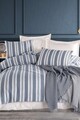 Lenjerie de pat dubla, L'essentiel Maison, Soft Line, Albastru navy