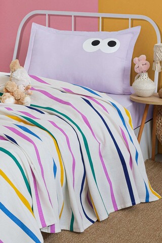 Set cuvertura pique Single, L'essentiel Maison, Funny, Lila