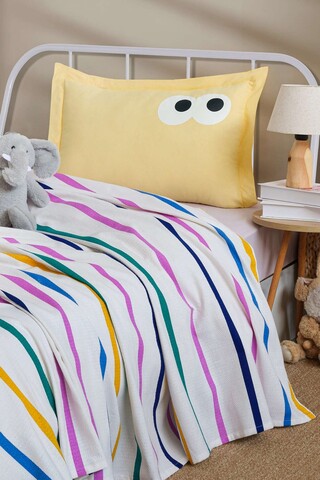 Set cuvertura pique Single, L'essentiel Maison, Funny, Galben