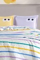 Set cuvertura de pat dubla 3 piese, L'essentiel Maison, Funny, Galben / Liliac