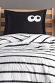 Set cuvertura Single 160x220 cm, 2 piese, L'essentiel Maison, Funny, Negru