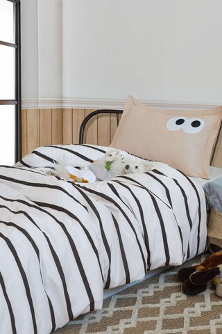 Lenjerie de pat pentru o persoana 2 piese, L'essentiel Maison, Funny, Maro