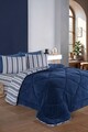 Set de dormit individual, L'essentiel Maison, Soft Line, Albastru navy