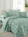 Cuvertura pique dubla Super King (EU) (IT), L'essentiel Maison, Pure, Sea Green / White