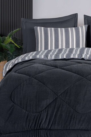 Set cuvertura si perna, L'essentiel Maison, Soft Line, Antracit