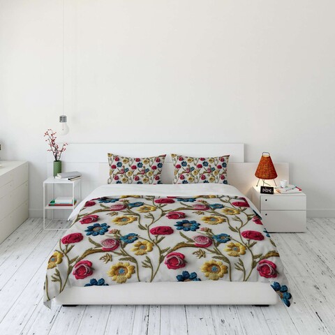 Lenjerie de pat pentru o persoana (DE), 2 piese, L'essentiel Maison, FLW_DVT25-17, Multicolor