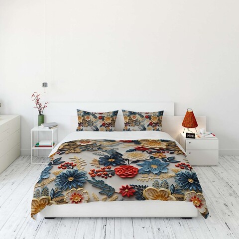 Lenjerie de pat pentru o persoana (DE), 2 piese, L'essentiel Maison, FLW_DVT25-24, Multicolor