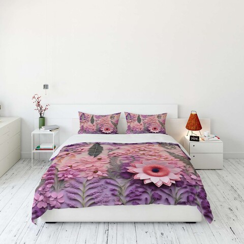 Lenjerie de pat pentru o persoana (DE), 2 piese, L'essentiel Maison, FLW_DVT25-32, Multicolor