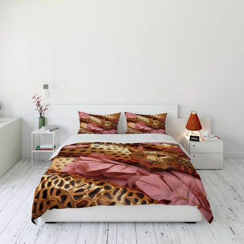 Lenjerie de pat pentru o persoana (DE), 2 piese, L'essentiel Maison, FLW_DVT25-37, Multicolor