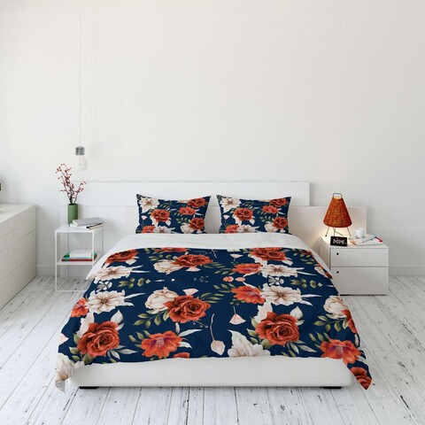 Lenjerie de pat pentru o persoana (DE), 2 piese, L'essentiel Maison, FLW_DVT25-6, Multicolor