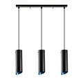 Lustra Sivani MR - 968, Opviq, 60 x 8 x 114 cm, 3 x E27, 40W, negru/albastru