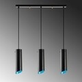 Lustra Sivani MR - 968, Opviq, 60 x 8 x 114 cm, 3 x E27, 40W, negru/albastru