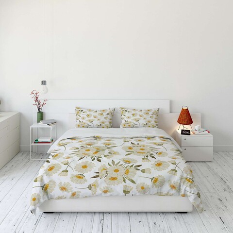 Lenjerie de pat dubla (DE), 3 piese, L'essentiel Maison, FLW_DVT25-13, Multicolor