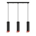 Lustra Sivani MR - 972, Opviq, 60 x 8 x 114 cm, 3 x E27, 40W, negru/rosu
