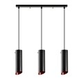 Lustra Sivani MR - 972, Opviq, 60 x 8 x 114 cm, 3 x E27, 40W, negru/rosu