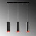 Lustra Sivani MR - 972, Opviq, 60 x 8 x 114 cm, 3 x E27, 40W, negru/rosu
