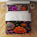 Set husă de pilotă dublă (FR), L'essentiel Maison, FLW_DVT25-11, Multicolor