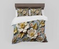 Set husă de pilotă dublă (FR), L'essentiel Maison, FLW_DVT25-14, Multicolor