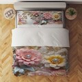 Set husă de pilotă dublă (FR), L'essentiel Maison, FLW_DVT25-16, Multicolor