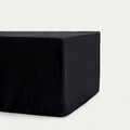 Cearceaf de pat cu elastic Lauko, Homla, 180x200 cm, bumbac, negru