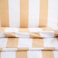 Lenjerie de pat dubla Rayas, Homla, 160x200 cm, 3 piese, microfibra din poliester, alb/bej