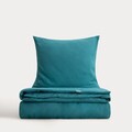 Lenjerie de pat King Size, Maisy, Homla, 200x220 cm, 3 piese, microfibra din poliester, turcoaz