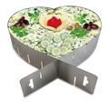 Forma reglabila tort, inima,  inox, 15/28x5cm - Zokura