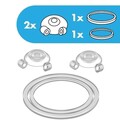Set accesorii etansare sticle, 8 piese, silicon, Transparent - Ion8