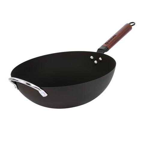 Tigaie wok, otel carbon, 32 cm - Zokura