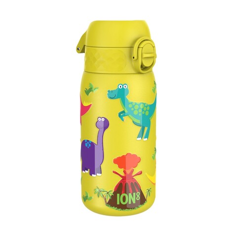 Sticla apa pentru copii, inox, 400ml, Yellow, Dinosaurs - Ion8
